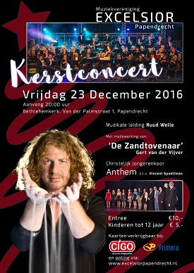 KERST SING-IN EXCELSIOR PAPENDRECHT MET KOOR ANTHEM EN ZANDTOVENAAR GERT VAN DER VIJVER
