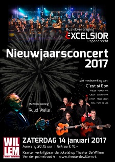 NIEUWJAARSCONCERT EXCELSIOR M.M.V. C'EST SI BON OP 14 JANUARI 2017